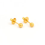 Load image into Gallery viewer, 4MM Ball 24K Pure Gold Plated (Self Piercer) Ear Stud
