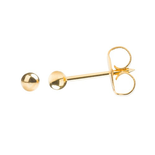 4MM Ball 24K Pure Gold Plated (Self Piercer) Ear Stud