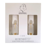 Load image into Gallery viewer, 3X3MM Princess Cut Cubic Zirconia 24K Pure Gold Plated Ear Piercing Stud
