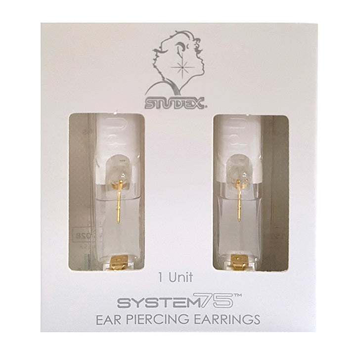3X3MM Princess Cut Cubic Zirconia 24K Pure Gold Plated Ear Piercing Stud