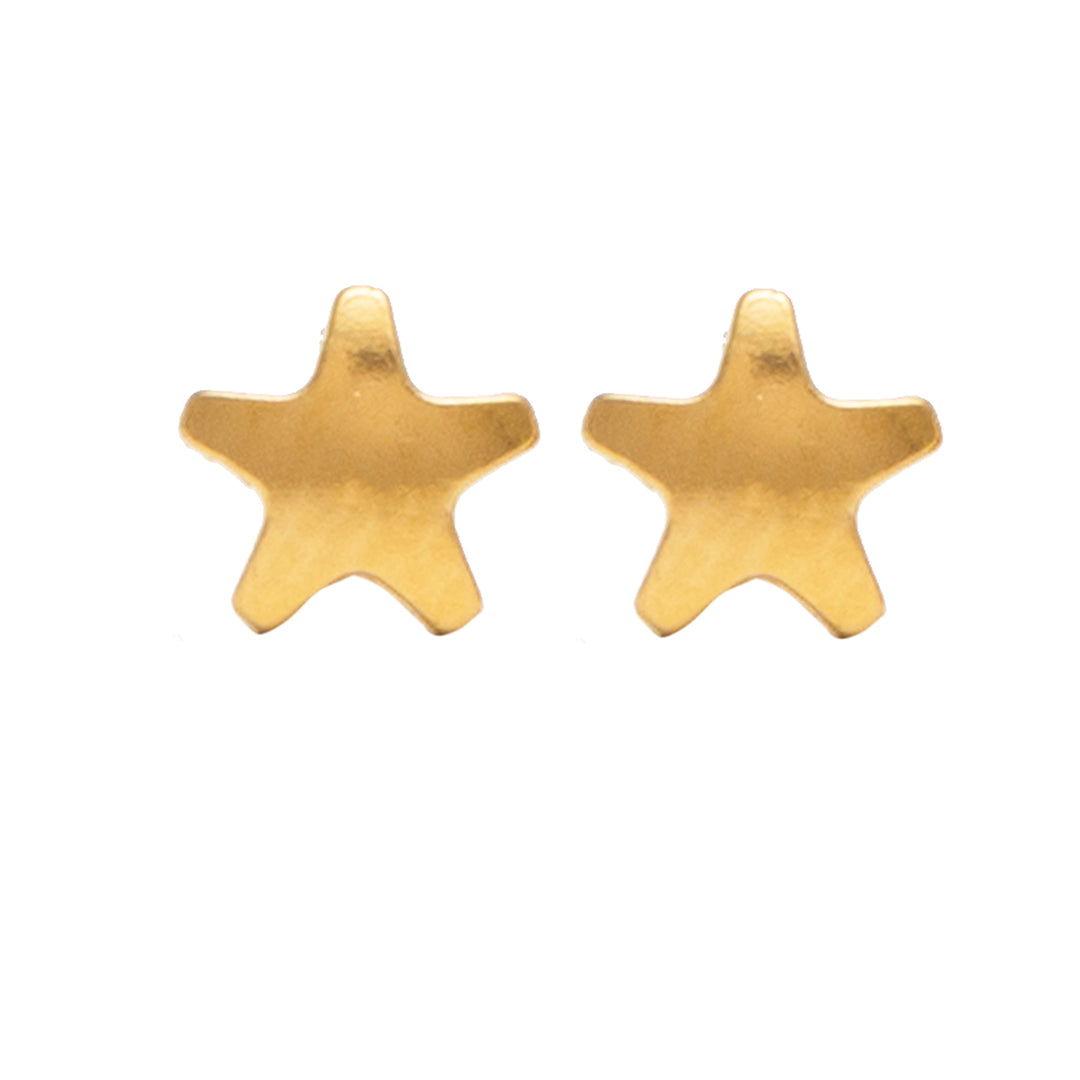 4MM Star 24K Pure Gold Plated Ear Piercing Stud