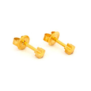 4MM Star 24K Pure Gold Plated Ear Piercing Stud