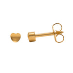 Load image into Gallery viewer, 4MM Heart 24K Pure Gold Plated Ear Piercing Stud
