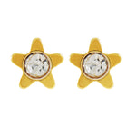 Load image into Gallery viewer, 4MM Starlite April Crystal 24K Pure Gold Plated Ear Piercing Stud
