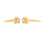 Load image into Gallery viewer, 4MM Starlite April Crystal 24K Pure Gold Plated Ear Piercing Stud
