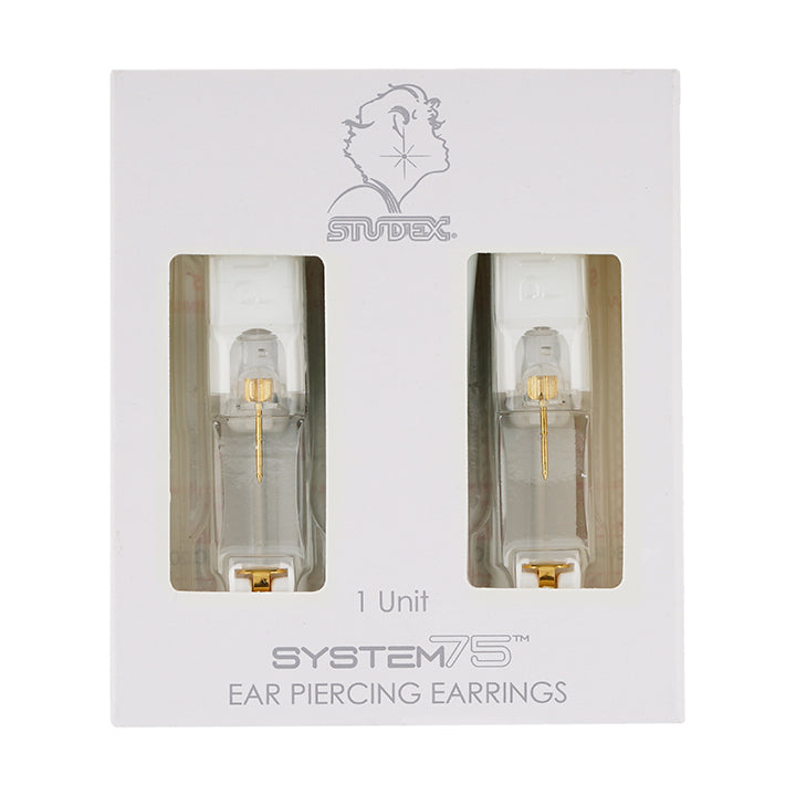 4MM Starlite April Crystal 24K Pure Gold Plated Ear Piercing Stud