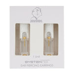 Load image into Gallery viewer, 4MM Heartlite April Crystal 24K Pure Gold Plated Ear Piercing Stud
