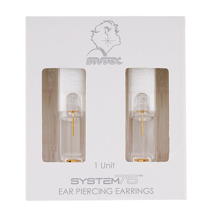 April Crystal 24K Pure Gold Plated Ear Piercing Stud