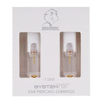Load image into Gallery viewer, Rose Ab Crystal 24K Pure Gold Plated Ear Piercing Stud
