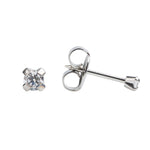 Load image into Gallery viewer, 3MM Cubic Zirconia Allergy-free Stainless Steel (Self Piercer) Ear Stud
