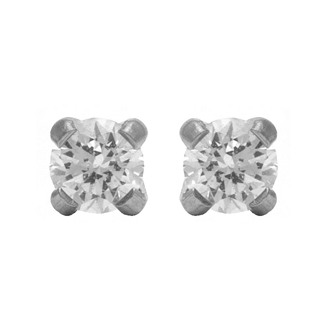 3MM Cubic Zirconia Allergy-free Stainless Steel Ear Piercing Stud