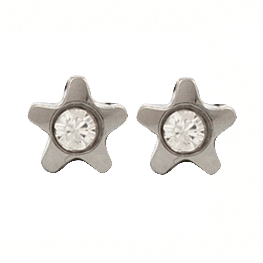 4MM Starlite April Crystal Allergy-free Stainless Steel Ear Piercing Stud