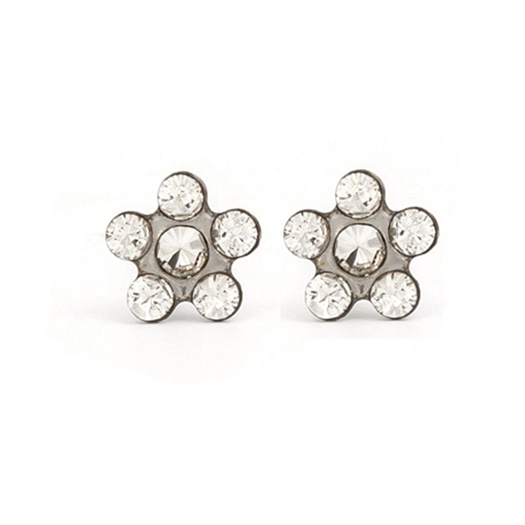 Daisy April Crystal Allergy-free Stainless Steel Ear Piercing Stud