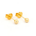 Load image into Gallery viewer, 4MM Ball 18K Gold Ear Piercing Stud
