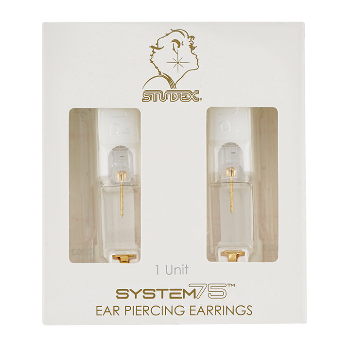 2MM Cubic Zirconia 18K Gold Ear Piercing Stud