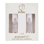 Load image into Gallery viewer, 3MM Pink Cubic Zirconia 18K Gold Ear Piercing Stud
