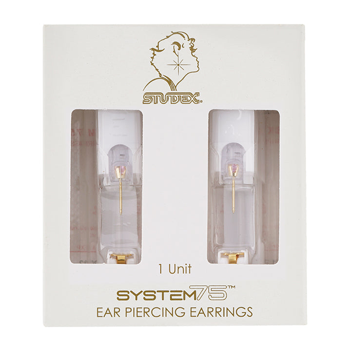 3MM Pink Cubic Zirconia 18K Gold Ear Piercing Stud