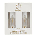 Load image into Gallery viewer, 3MM April Crystal Bezel 18K Gold Ear Piercing Stud
