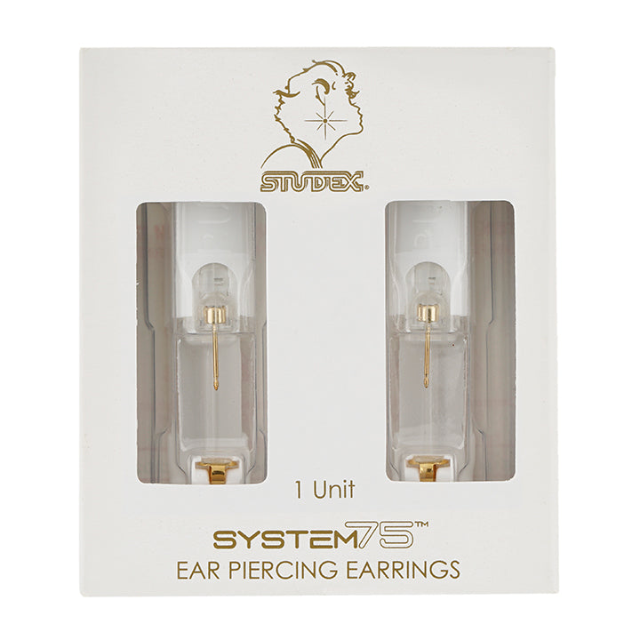 3MM April Crystal Bezel 18K Gold Ear Piercing Stud