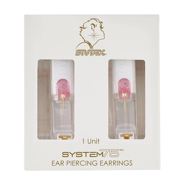 2MM April Crystal Bezel 18K Gold Ear Piercing Stud