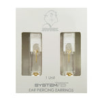 Load image into Gallery viewer, 4MM Cubic Zirconia 24K Pure Gold Plated Ear Piercing Stud
