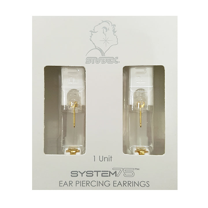 4MM Cubic Zirconia 24K Pure Gold Plated Ear Piercing Stud