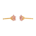 Load image into Gallery viewer, 5MM Pink Star Cubic Zirconia 24K Pure Gold Plated Ear Piercing Stud (Copy)
