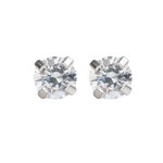 Load image into Gallery viewer, 4MM Cubic Zirconia Allergy-free Stainless Steel Ear Piercing Stud
