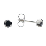 Load image into Gallery viewer, 4MM Black Cubic Zirconia Allergy-free Stainless Steel Ear Piercing Stud

