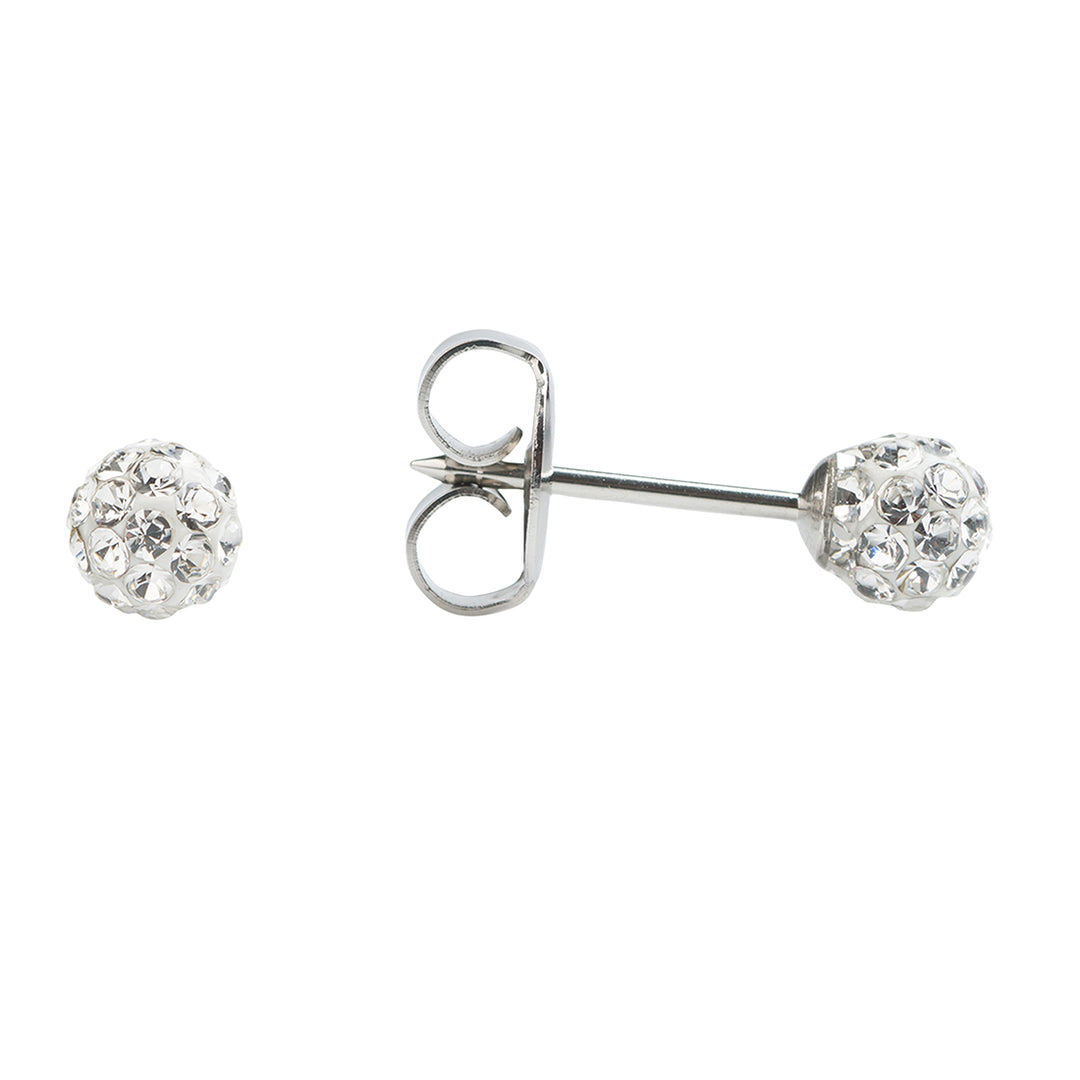 4.5MM Fireball Crystal Allergy-free Stainless Steel Ear Piercing Stud