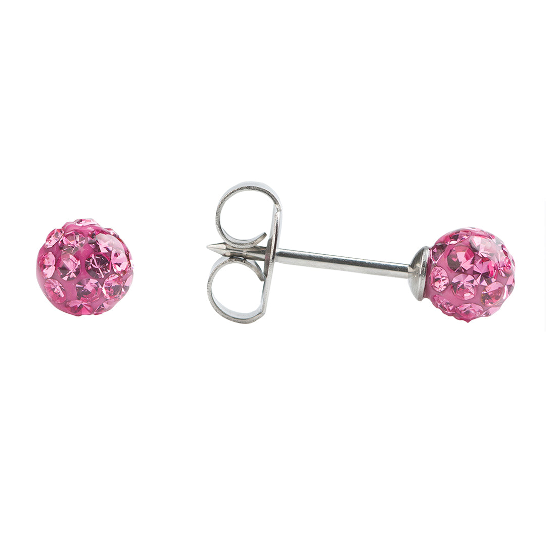 4.5MM Fireball Rose Allergy-free Stainless Steel Ear Piercing Stud ...