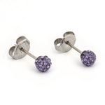 Load image into Gallery viewer, 4.5MM Fireball Tanzanite Allergy-free Stainless Steel Ear Piercing Stud
