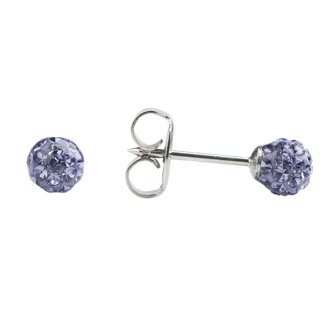 4.5MM Fireball Tanzanite Allergy-free Stainless Steel Ear Piercing Stud