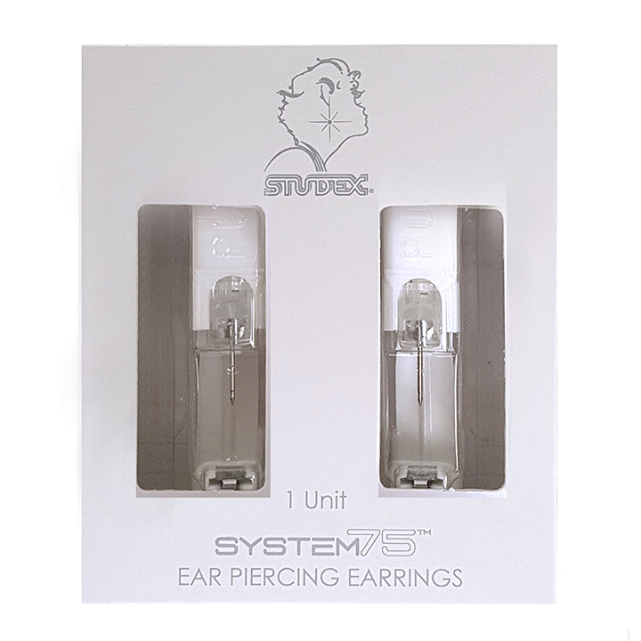 4X4MM Cubic Zirconia Princess Cut 24K Pure Gold Plated  Ear Piercing Stud
