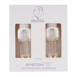 Load image into Gallery viewer, 6MM Star Clear Glitter 24K Pure Gold Plated Ear Piercing Stud
