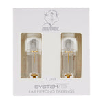 Load image into Gallery viewer, 6MM Heart Clear Glitter 24K Pure Gold Plated Ear Piercing Stud

