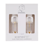 Load image into Gallery viewer, 6MM Heart Pink Glitter 24K Pure Gold Plated Ear Piercing Stud
