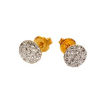 Load image into Gallery viewer, Novelty Flat April Crystal 24K Pure Gold Plated Ear Stud
