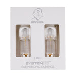 Load image into Gallery viewer, Novelty Flat April Crystal 24K Pure Gold Plated Ear Stud
