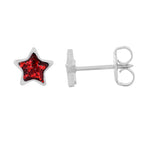 Load image into Gallery viewer, 6MM Star Red Glitter Allergy-free Stainless Steel Ear Piercing Stud
