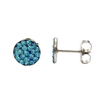 Load image into Gallery viewer, Novelty Aquamarine Crystal Allergy-free Stainless Steel Ear Piercing Stud
