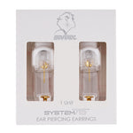 Load image into Gallery viewer, 6MM Cubic Zirconia 24K Pure Gold Plated Ear Piercing Stud
