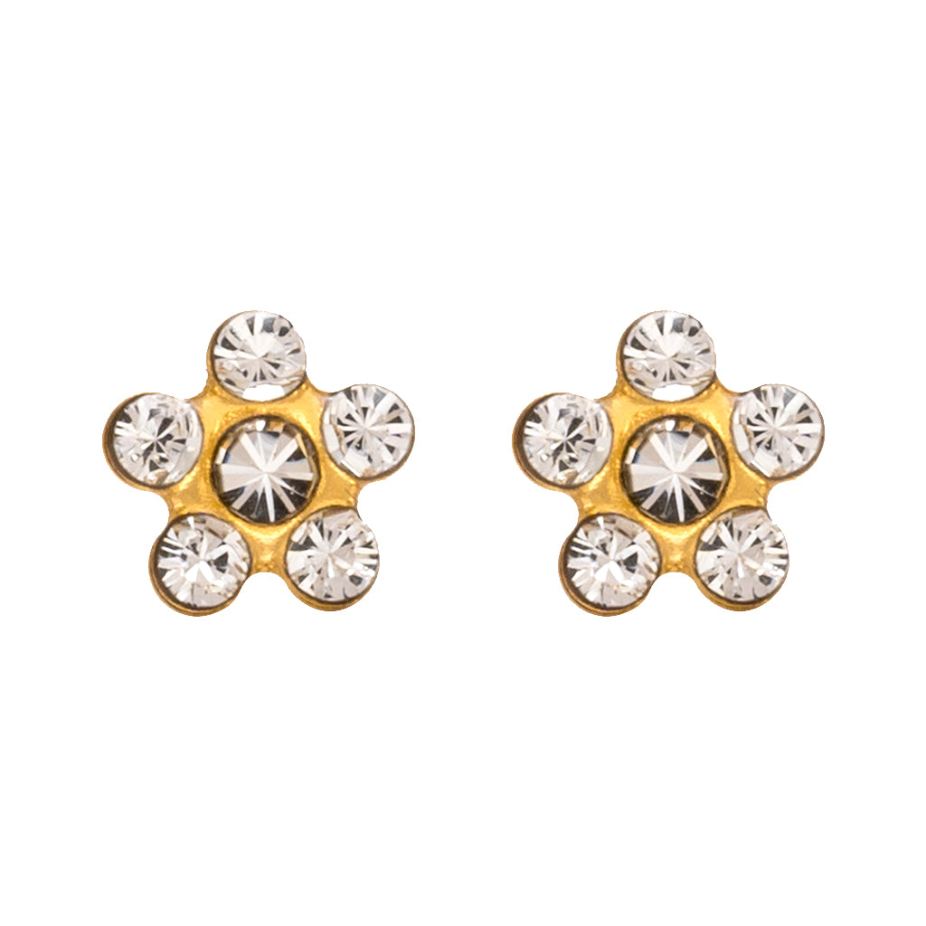 Daisy April 24K Pure Gold Plated Ear Piercing Stud For Kids
