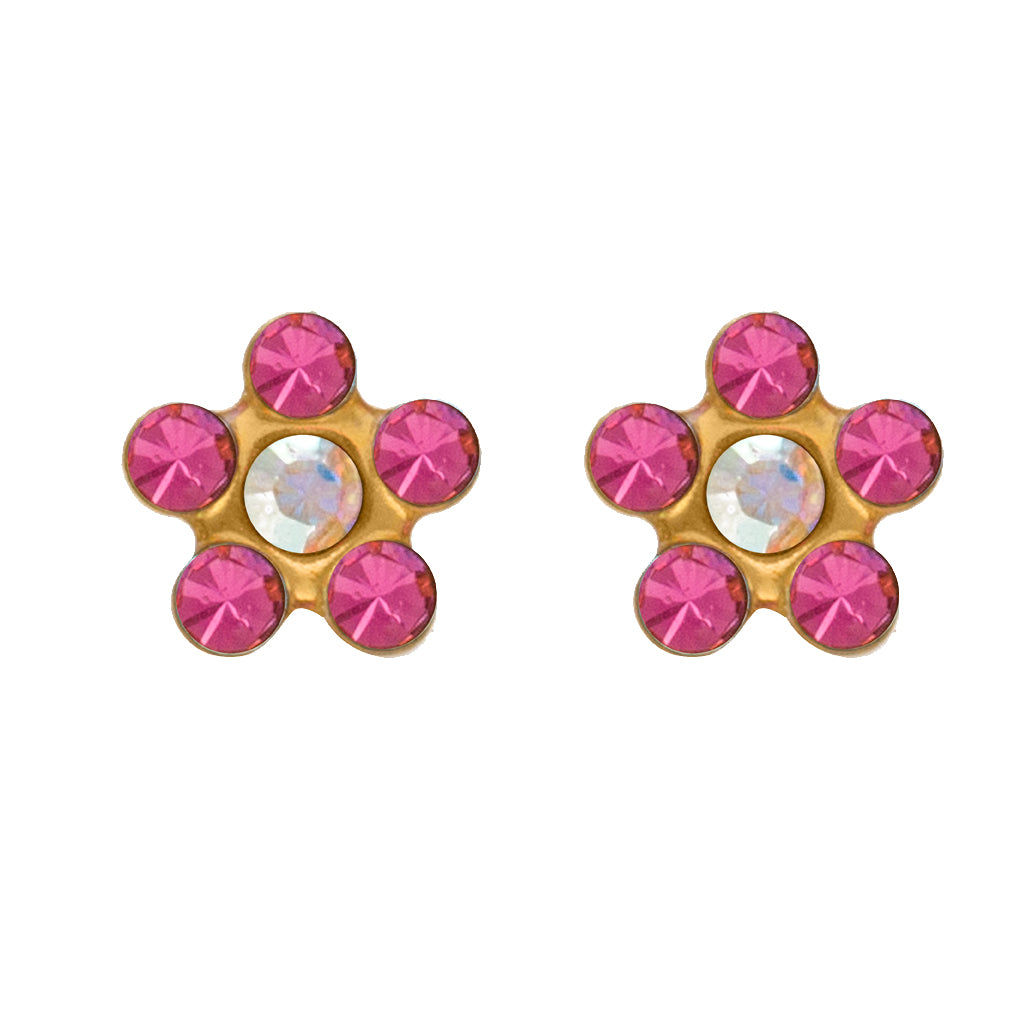 Daisy Rose 24K Pure Gold Plated Ear Piercing Stud For Kids