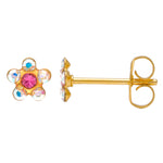 Load image into Gallery viewer, Daisy Ab 24K Pure Gold Plated Ear Piercing Stud For Kids
