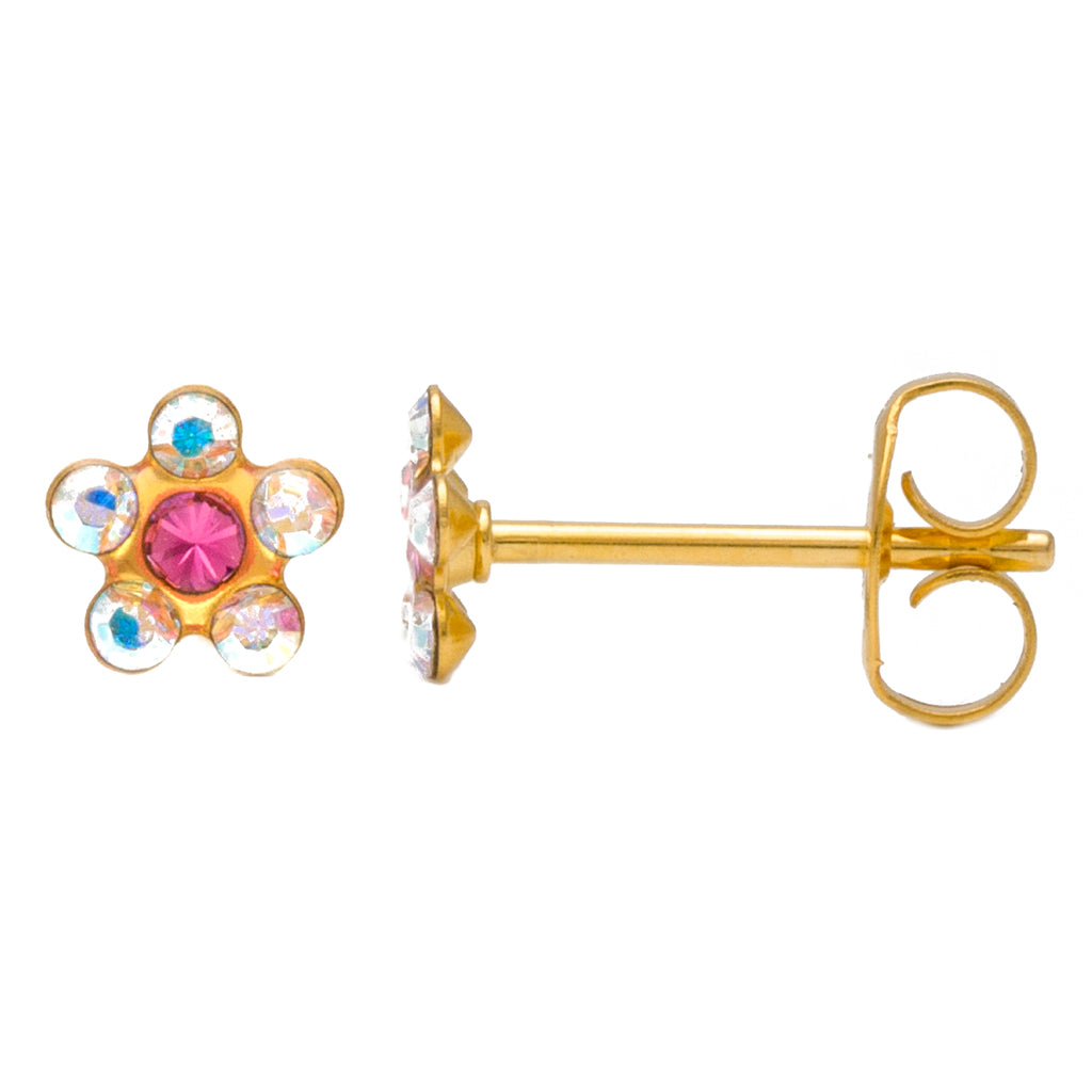 Daisy Ab 24K Pure Gold Plated Ear Piercing Stud For Kids