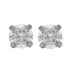 Load image into Gallery viewer, 5MM Cubic Zirconia Allergy-free Stainless Steel Ear Piercing Stud
