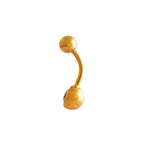 Load image into Gallery viewer, Body Jewellery Single Jewel Crystal Gold-Plated 14G 14G 10MM Belly Stud
