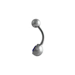 Load image into Gallery viewer, Body Jewellery Single Jewel Sapphire Stainless Steel 14G 10MM Belly Stud
