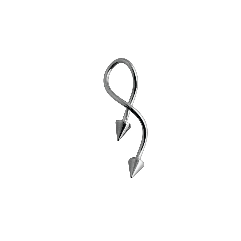 Body Jewellery Spiral Spike Stainless Steel 14G Belly Stud